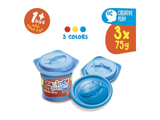 Set pentru modelare Carioca Baby Dough 3X75gr