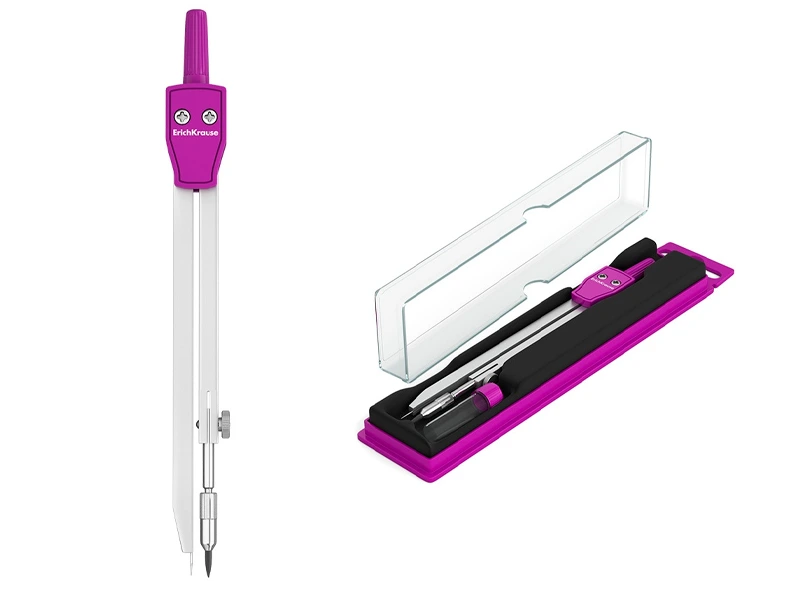 Compas + mine de schimb ErichKrause School, metal