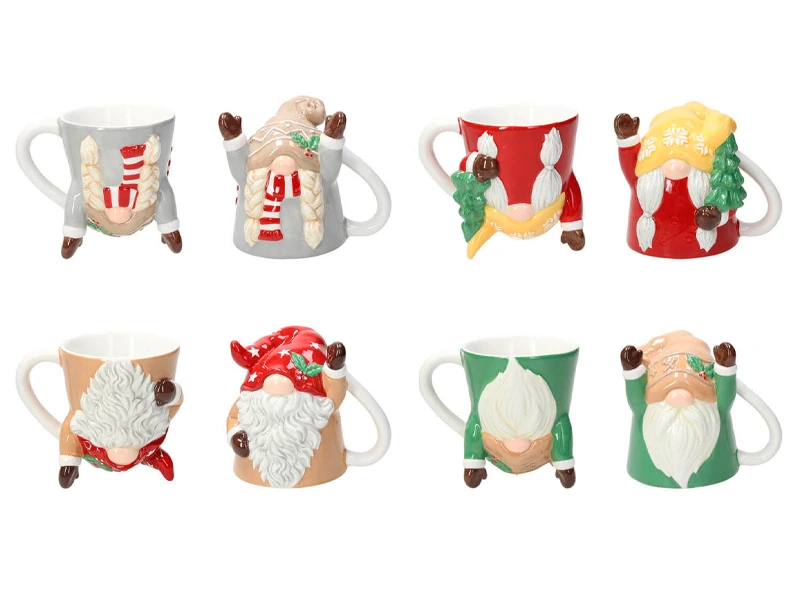 Cana 300 ml Tognana Up&Down Gnomi, 4 modele, ceramica