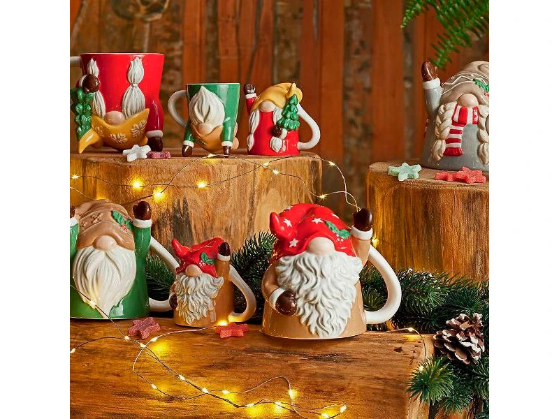 Cana 300 ml Tognana Up&Down Gnomi, 4 modele, ceramica