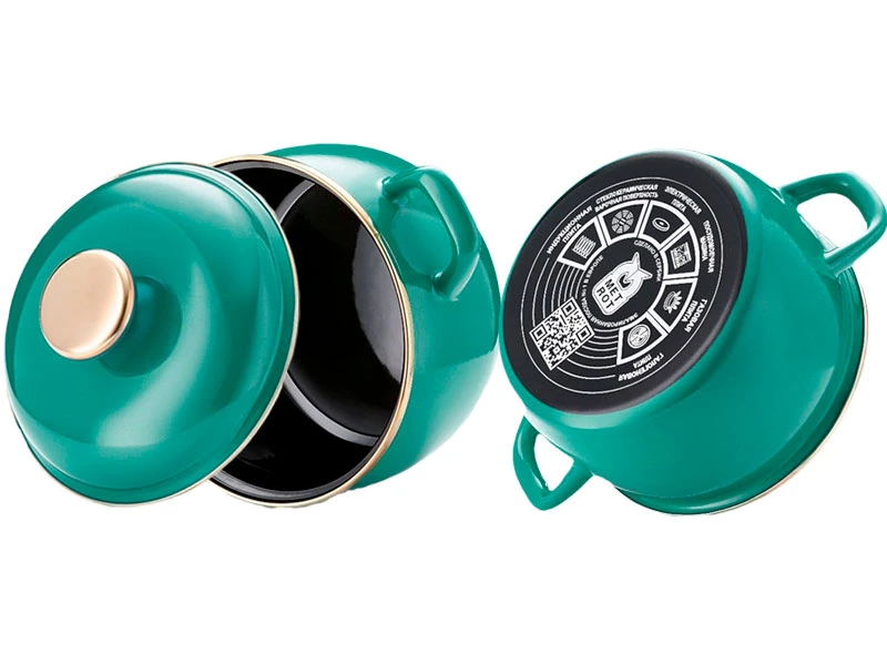 Cratita emailata Solo 16cm, 2.4l, capac din metal