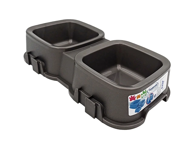 Castron dubla pentru hranirea animalelor Tontarelli 2X0.5l