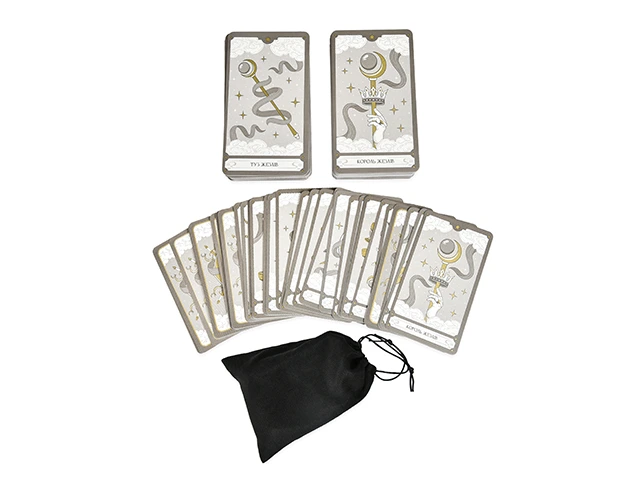 Carti de Tarot pentru ghicit, Gold & Silver Edition, in cutie metalica