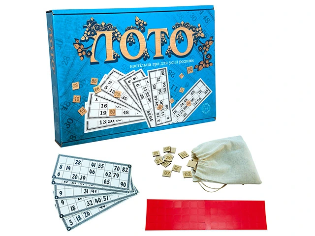 Joc de societate Loto cu piese din lemn