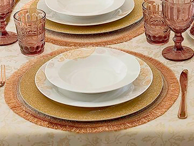 Fata de masa 140X240 cm Tognana Gold Gift, 100% poliester