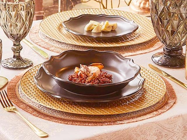 Fata de masa 150X350 cm Tognana Pink Gold, 100% poliester, hidrofuga