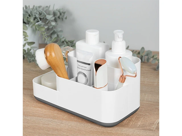 Organizator pentru depozitare Econova Scandi 23X11.8X11.3cm, gri-alb