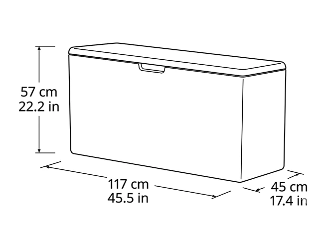 Ladă pentru depozitare Keter Comfy 270L, 117X45X57cm, maro