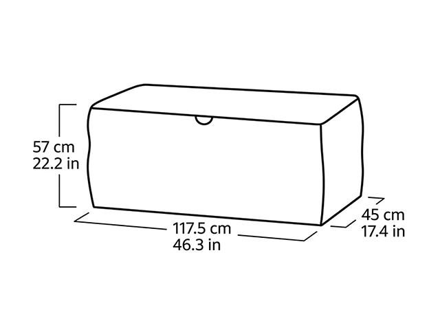 Lada pentru depozitare Keter Hollywood 270l, 117.5X45X57.3 cm, brun