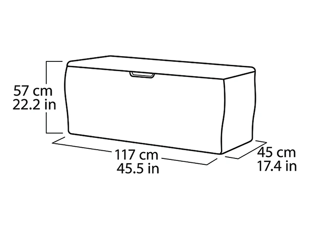 Lada pentru depozitare Keter Comfy 270 l, 117X45X57 cm, grafit