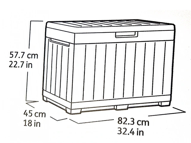 Lada pentru depozitare Keter Kentwood 190 l, 82.3X45X 57.7 cm, nuc