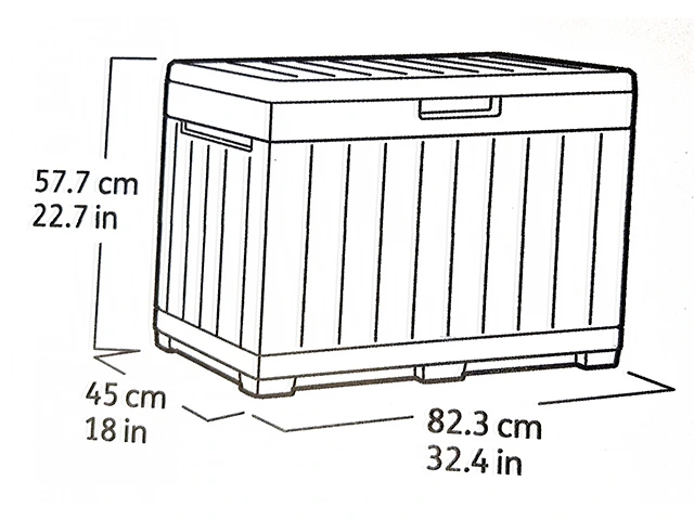 Lada pentru depozitare Keter Kentwood 190 l, 82.3X45X 57.7 cm, frasin