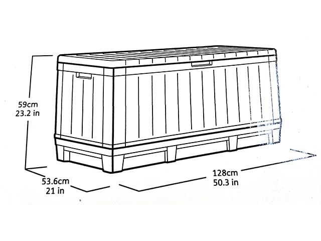 Lada pentru depozitare Keter Kentwood 340l, 128X53.6X59 cm, nuc