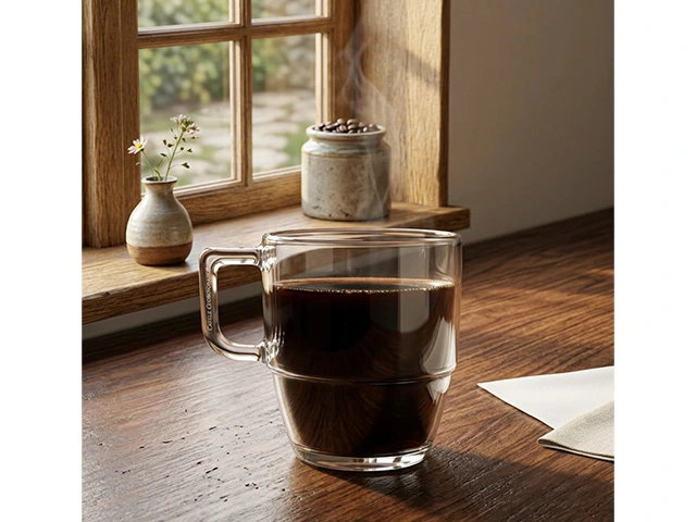 Set cani de cristal 6buc,350 ml, Caffe Americano