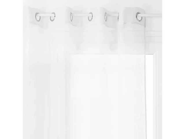 Perdea transparenta 135X240cm Atmosphera Moly, alba, poliester