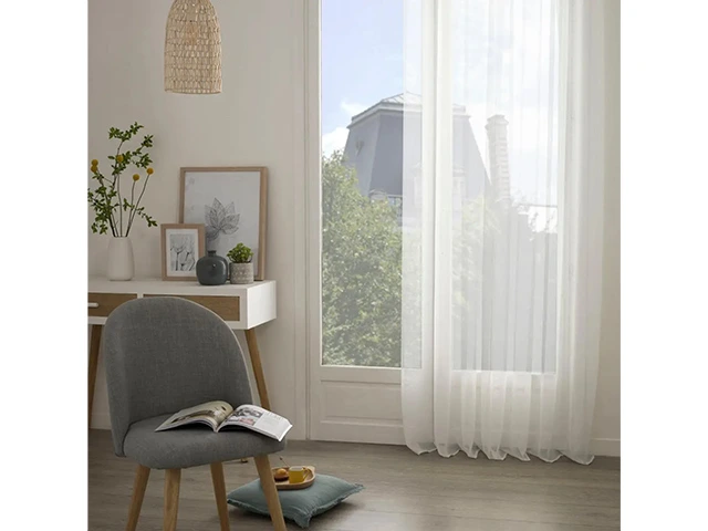 Perdea transparenta 135X240cm Atmosphera Moly, alba, poliester