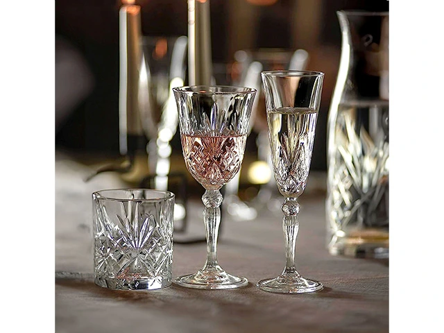Set 18 pocale Melodia: 6X160ml, 6X210ml, 6X270ml, cristal