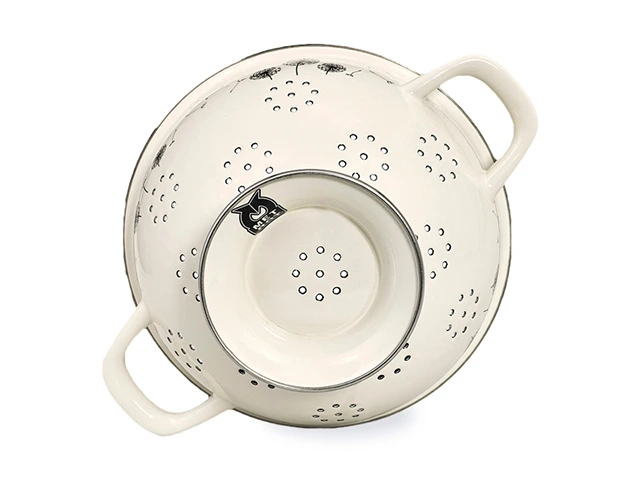 Strecuratoare emailata Papadie 2.5l pe picioruse.