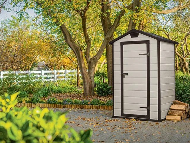 Casuta de gradina Manor 4X3, 129X103X196 cm, bej