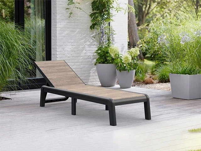 Sezlong de gradina Keter Deco Porto 187.5X58X29 cm, frasin
