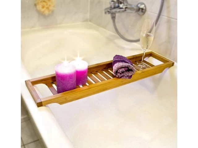 Raft pentru baie EH 64X15X3.8 cm, din bambus