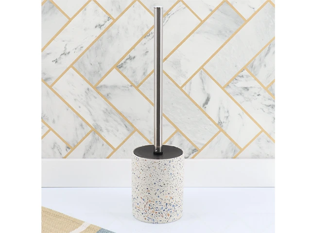 Perie WC cu suport Tendance Terazzo H36cm, D9.5cm