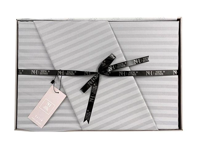 Lenjerie de pat Euro 2 NH Stripe Satin, gri