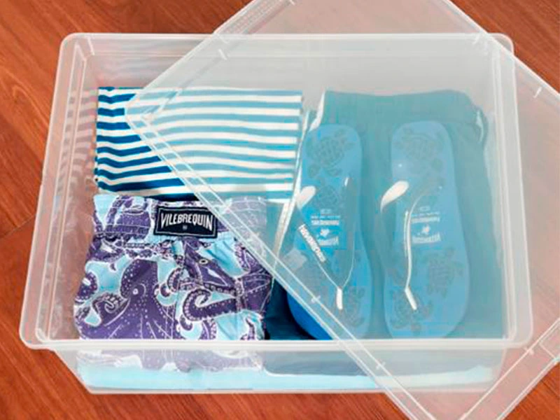 Cutie cu capac C-box Cube 27l, 40X34XH25cm, transparenta