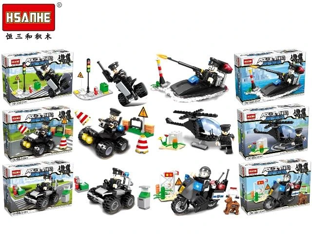 Constructor Hsanhe mini Police 14X9.3X4.4cm, 6div
