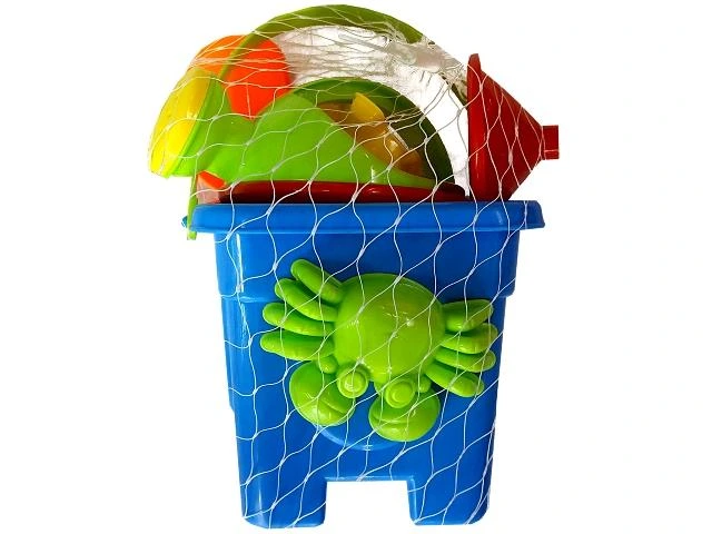 Set de jucarii si sitapentru nisip in caldarusa mini 7buc, 12.5X12cm