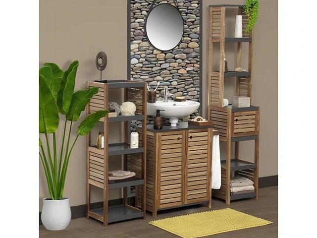 Comoda 3 sectiuni 36.5X30X83cm Tendance Miami, MDF/salcam