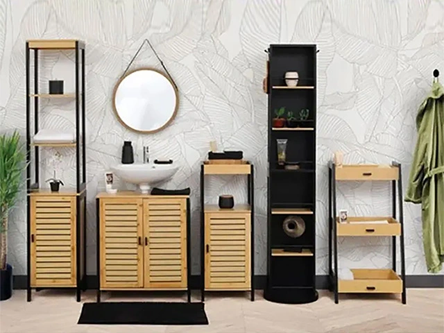 Comoda 2 sectiuni 34X30X90cm Tendance, 1 usa, MDF