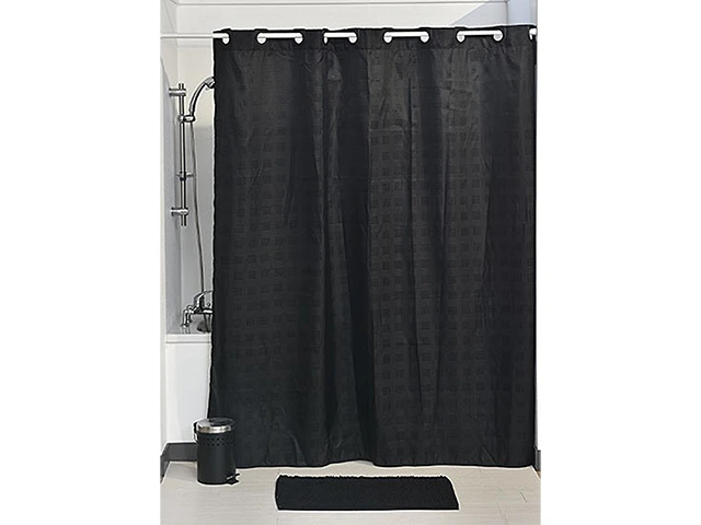 Perdea pentru dus 180X200cm Tendance, neagră, poliester