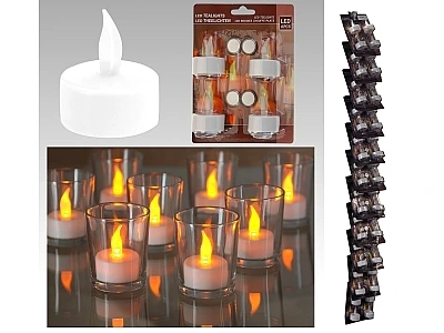 Set lumanari pastile LED 4buc, albe