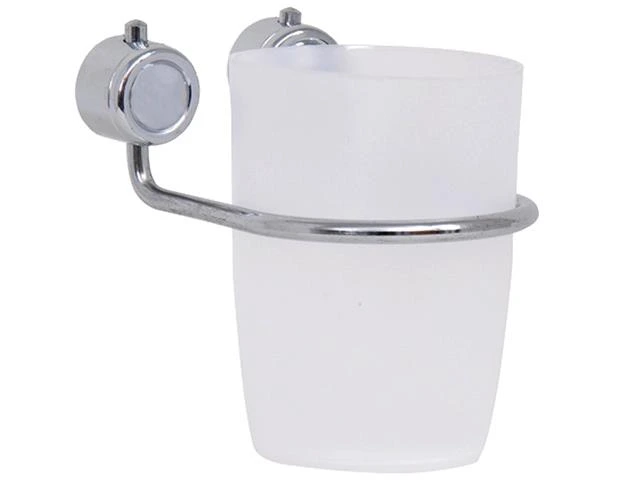 Pahar pentru periuțe de dinți încorporat în perete, marca MSV, crom
