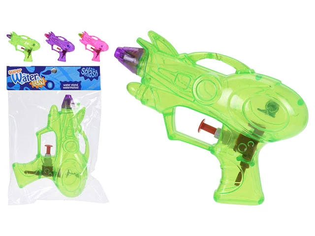 Pistol cu apa transparent 15cm, 3 culori