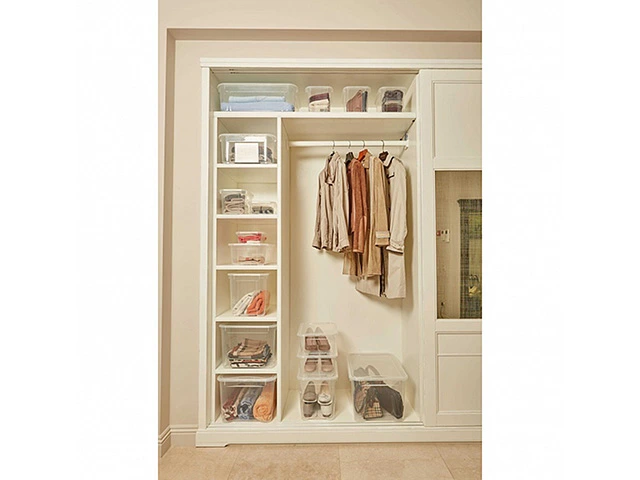 Container cu capac Econova Cristal 49l, 55.5X39X29cm, transparent