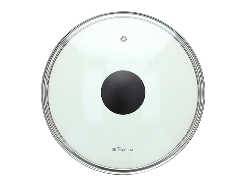Capac din sticla 20 cm Tognana Space Saving cu degajare aburi, margine metalica
