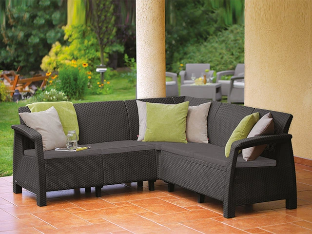 Coltar Corfu Relax 190X190X79 cm, perne, grafit