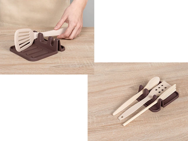 Suport pentru accesorii de bucatarie Phibo 14.5X12.6X4.3 cm, gri