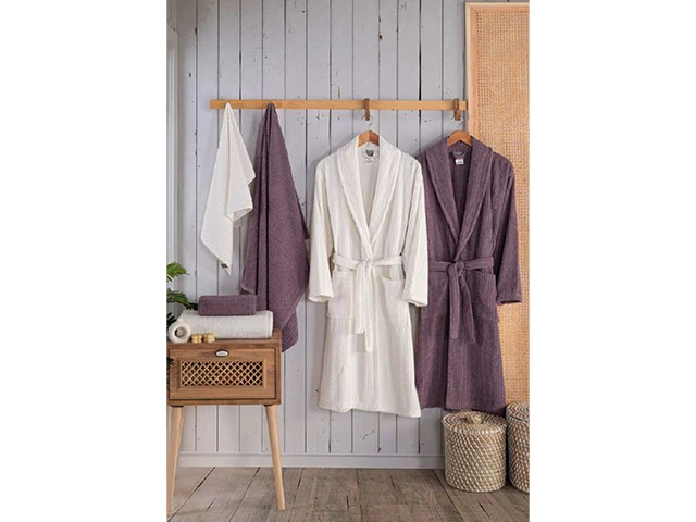 Set pentru baie NH Alfa: 2 halate, 2 prosoape 50X90+2buc 90X150 cm , 5 modele