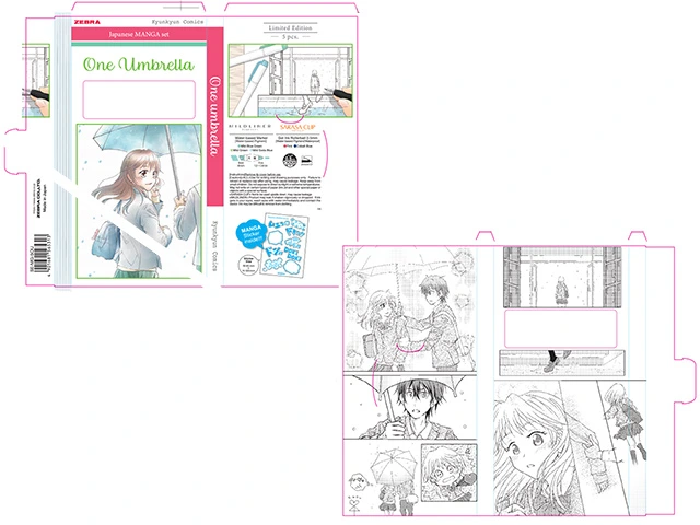Set Umbrela Manga One 5 piese+ sticker