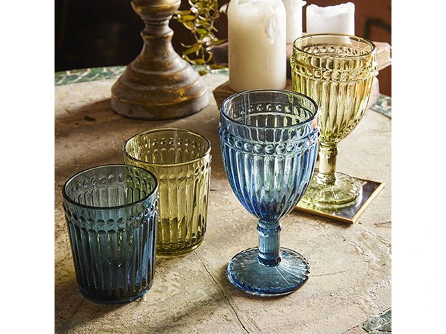 Set 3 pocale pentru vin Tognana Dorico, 310ml, verde