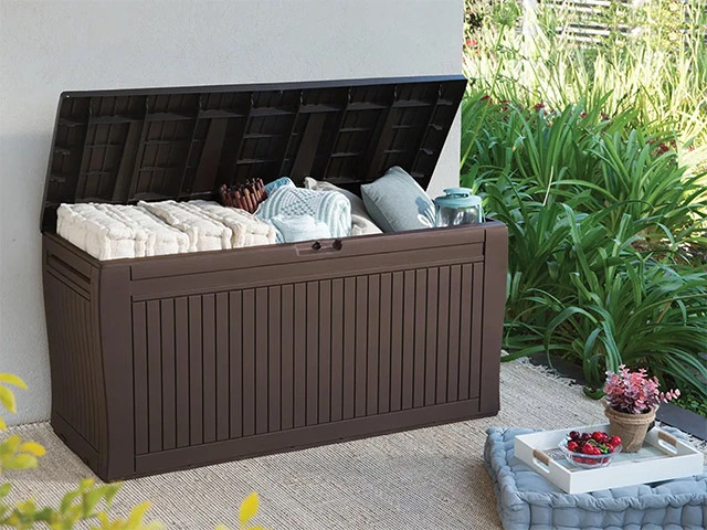 Ladă pentru depozitare Keter Comfy 270L, 117X45X57cm, maro