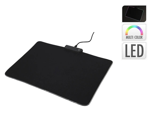 Covoras pentru mouse cu iluminare, 35X26cm, negru