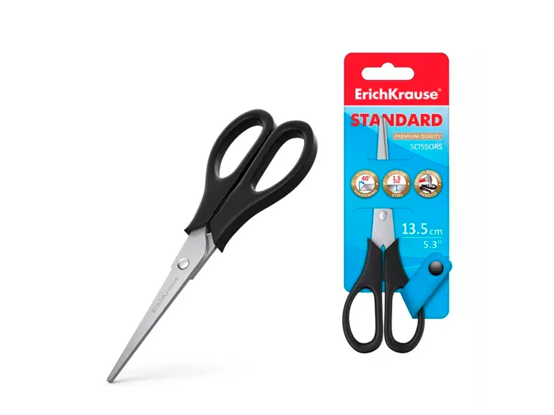 Foarfece ErichKrause EasyCut 13.5cm, negre