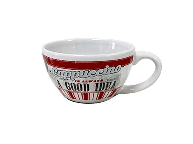 Cana pentru dejun 360ml Tognana Domus, ceramica, rosu