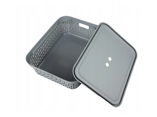 Cos cu capac Morsetta XL, 39.3Х30Х13 cm, gri