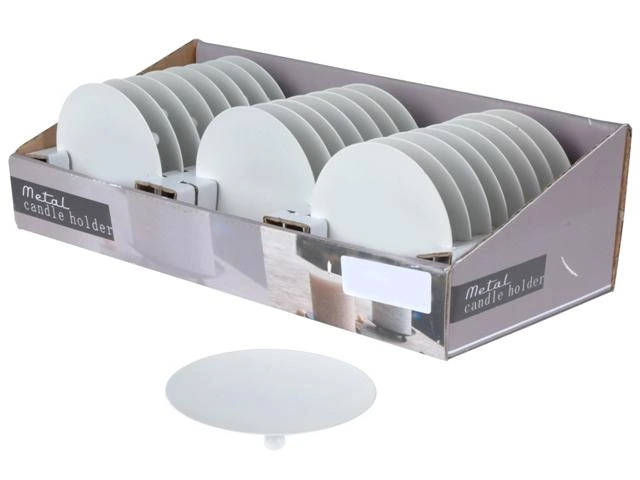 Suport-farfurie pentru luminari cu picioruse D8cm, metal