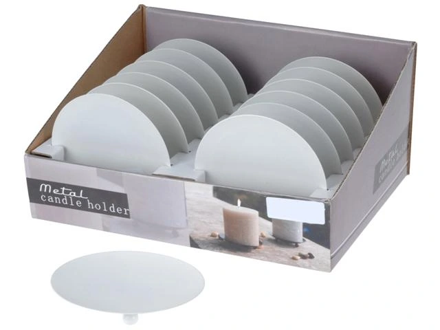 Suport-farfurie pentru luminari cu picioruse D12cm, metal